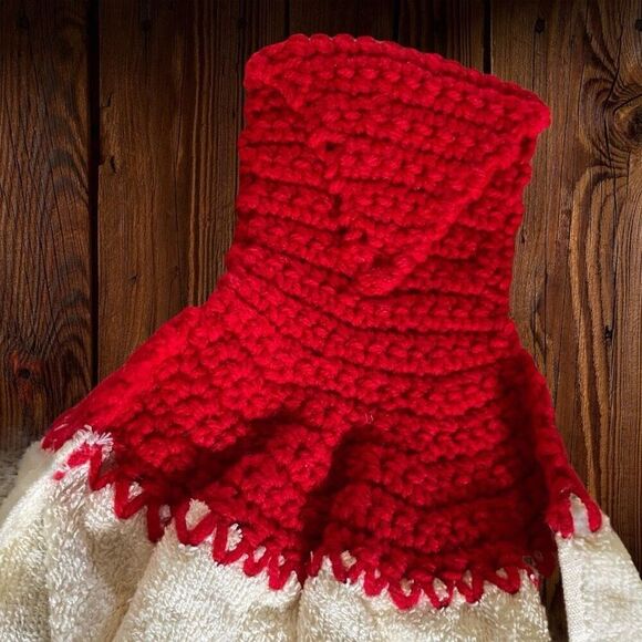 Vintage Apples Americana Crochet Top Hanging Kitchen Towels - Picture 5 of 6